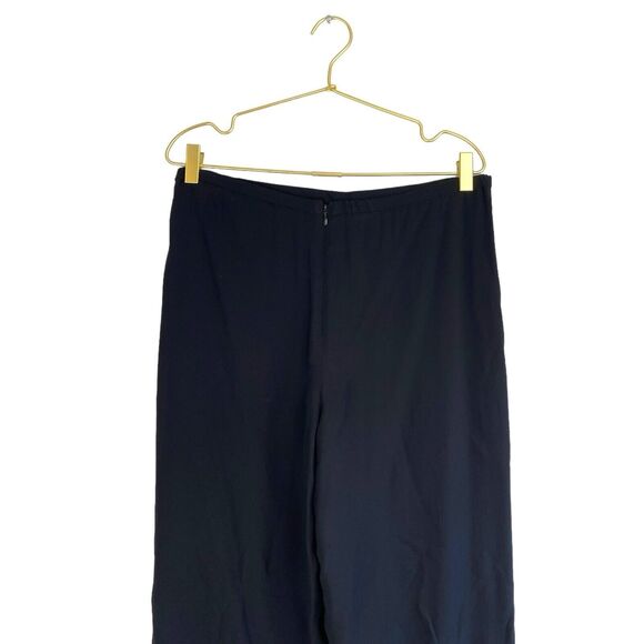Carol Anderson Black Sheer Wide Leg Pants Women's Size S Flowy Lounge 208 - Picture 2 of 6